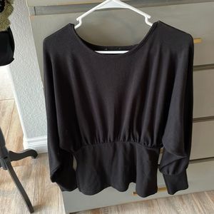Black, long sleeve top size large